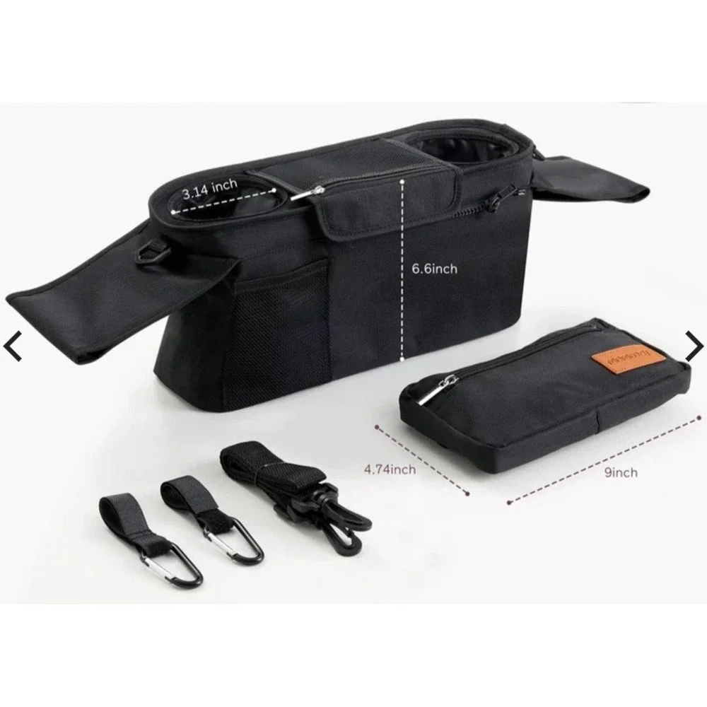 Momcozy Stroller Organizer W/Insulated Cup Holders‎ & Detachable Phone Bag